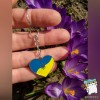 Брелок на ключі "Серце України Герб. Тризуб". Колір срібло
